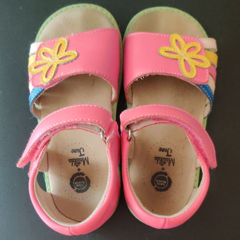 Livie & Luca Pink Sandals with Yellow Flower Accents - Picture 6 of 6